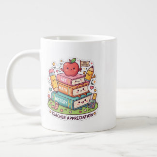 Süße Kawaii Schulbücher Lehrer Anerkennung Jumbo-Tasse