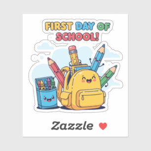 Süße Kawaii Schultüte! Cartoon-Rucksack Aufkleber