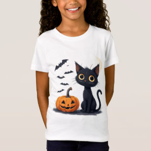 Süße Kawaii-Schwarze-Katze-Halloween-Spaß 🎃 T-Shirt