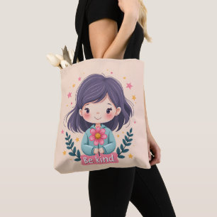 Süße Kawaii-"Sei nett"-Illustration Tasche