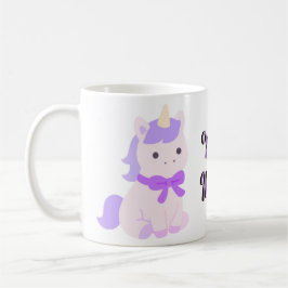 Süße Kawaii sitzende Lavendel-Einhorn-Tasse Kaffeetasse