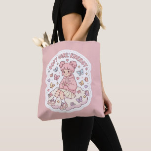 Süße Kawaii Soft Girl Energy Pastellrosa Tragetasc Tasche