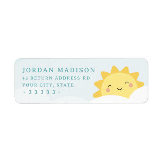 Süße kawaii Sonne und pastellfarbene Wolken Rückse