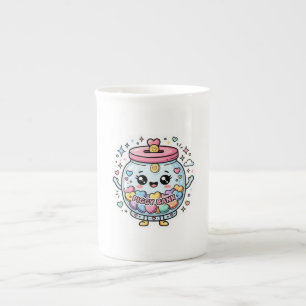 Süße Kawaii Sparbüchse Charity-Glas Herz-Münzen-Au Porzellantasse