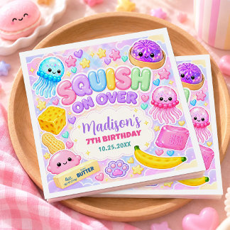 Süße Kawaii Squishies Mädchen Geburtstagsfeier Serviette