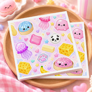 Süße Kawaii Squishies Mädchen Geburtstagsfeier Serviette