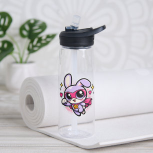 Süße Kawaii-Superhelden-Hasen-Wasserflasche Trinkflasche