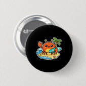 Süße Kawaii Surfcrab Aloha Strand Sommer Button (Vorne & Hinten)