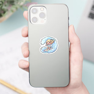 Süße Kawaii Surferin Ozeanwelle Sommer Strand S Aufkleber