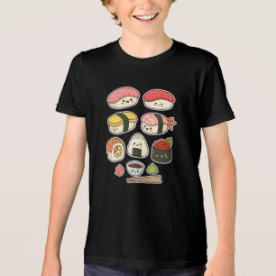 Süße Kawaii-Sushi-Figuren - Japanischer Essenliebh Tri-Blend Shirt