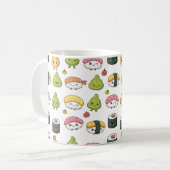 Süße Kawaii-Sushi-Muster-Kaffeetasse Kaffeetasse (Vorderseite Links)