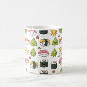 Süße Kawaii-Sushi-Muster-Kaffeetasse Kaffeetasse (Mittel)