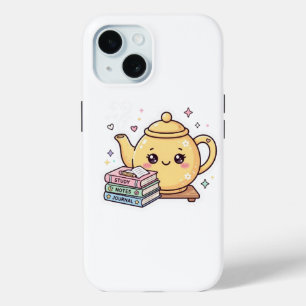 Süße Kawaii Teekanne Lernen Notizen Journal Bücher Case-Mate iPhone Hülle