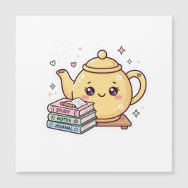 Süße Kawaii Teekanne Lesezeichen Notizbuch Aufkleb Magnetkarte