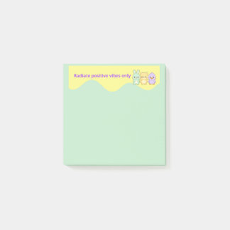 Süße Kawaii-Tiere strahlen positive Vibes Post-it Klebezettel