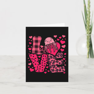 Süße Kawaii Valentinstag Quallen Liebesherzen Vale Karte