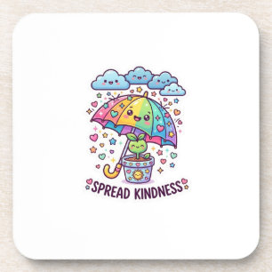 Süße Kawaii Verbreite Freundlichkeit Regenschirm S Getränkeuntersetzer