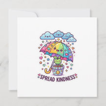 Süße Kawaii Verspreite Freundlichkeit Regenschirm 