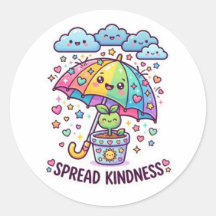 Süße Kawaii Verspreite Freundlichkeit Regenschirm 