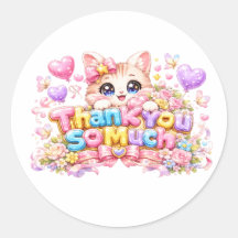 Süße Kawaii Vielen Dank Kätzchen Name Pastell Rosa