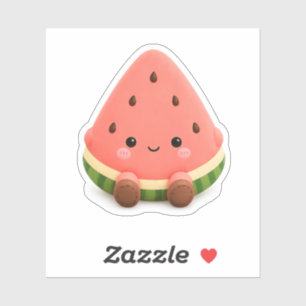 Süße Kawaii Wassermelonen Aufkleber