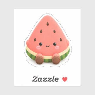 Süße Kawaii Wassermelonen Aufkleber