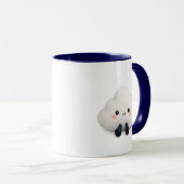 Süße Kawaii-Wolken-Kaffeetasse Tasse (VorderseiteRechts)