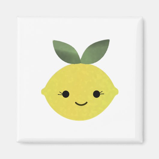 Süße Kawaii Zitrone Magnet (Vorne)