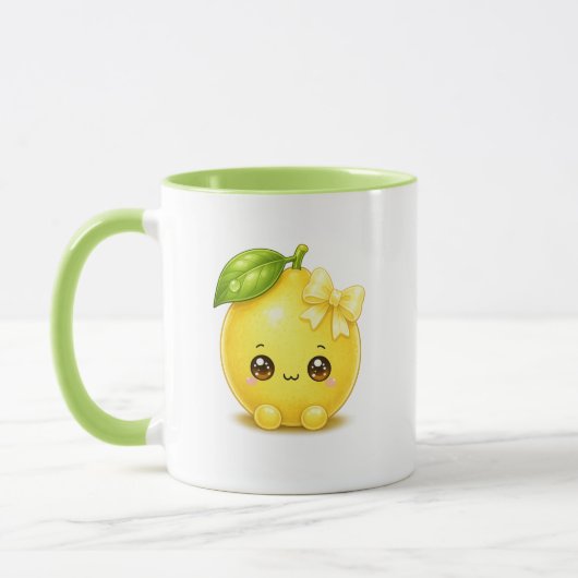 Süße Kawaii-Zitronentasse Tasse (Links)