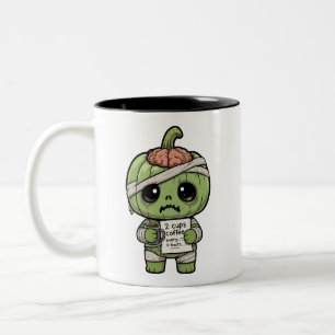 Süße Kawaii Zombie-Kürbis-Kaffeeverrückte Zweifarb Zweifarbige Tasse