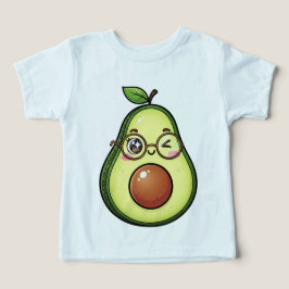 Süße Kawaii zwinkernd Avocado mit Brille