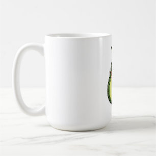 Süße Kawaii zwinkernde Avocado mit Brille Kaffeetasse