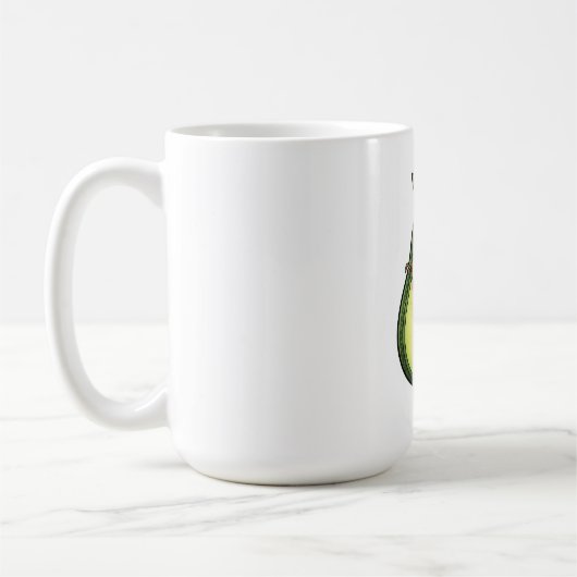 Süße Kawaii zwinkernde Avocado mit Brille Kaffeetasse (Links)