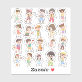 Süße Kinder Aktivitäts-Folienaufkleber Aufkleber