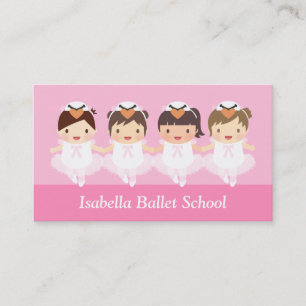 Süße Kinder Balletttanz Schul Trainerin Visitenkarte