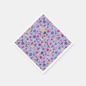 Süße Kinder Blumenmuster Serviette (Ecke)