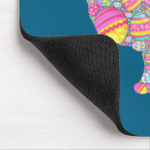 Süße Kinder Bunte Eier Mops Hund Welpe Mousepad (Ecke)