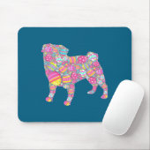 Süße Kinder Bunte Eier Mops Hund Welpe Mousepad (Mit Mouse)