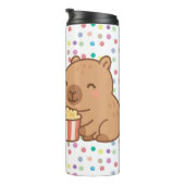 Süße Kinder Capybara Popcorn Snack Zeit Thermosbecher (Nach rechts gedreht)