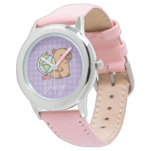 Süße Kinder Capybara Schule Armbanduhr
