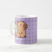 Süße Kinder Capybara Schule Kaffeetasse (Vorderseite Links)