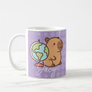 Süße Kinder Capybara Schule Kaffeetasse