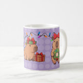 Süße Kinder Capybara Weihnachten Kaffeetasse (VorderseiteRechts)