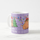 Süße Kinder Capybara Weihnachten Kaffeetasse (Vorderseite Links)