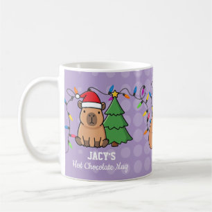 Süße Kinder Capybara Weihnachten Kaffeetasse