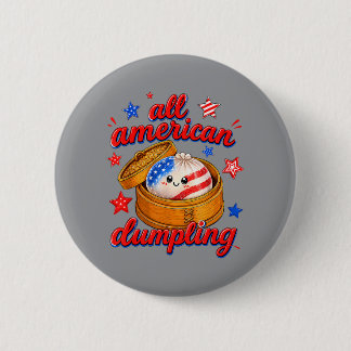 Süße Kinder Ed Amerikanischer Dumpling 4. Juli Mäd Button