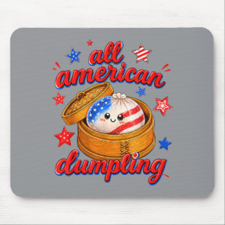 Süße Kinder Ed Amerikanischer Dumpling 4. Juli Mäd Mousepad