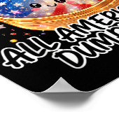 Süße Kinder Ed Amerikanischer Dumpling 4. Juli Mäd Poster (Ecke)