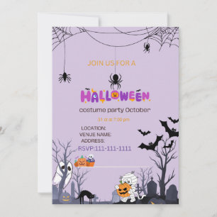 Süße Kinder Einladung Halloween Kostüm Party
