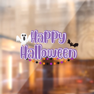 Süße Kinder, frohes Halloween Fensteraufkleber